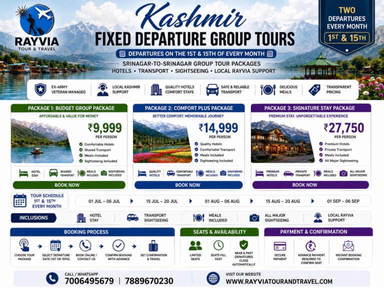 kashmir fix departure tours